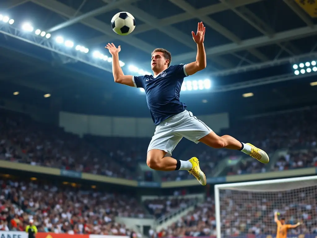 An action shot of a competitive handball match, highlighting the intensity and excitement of the game.