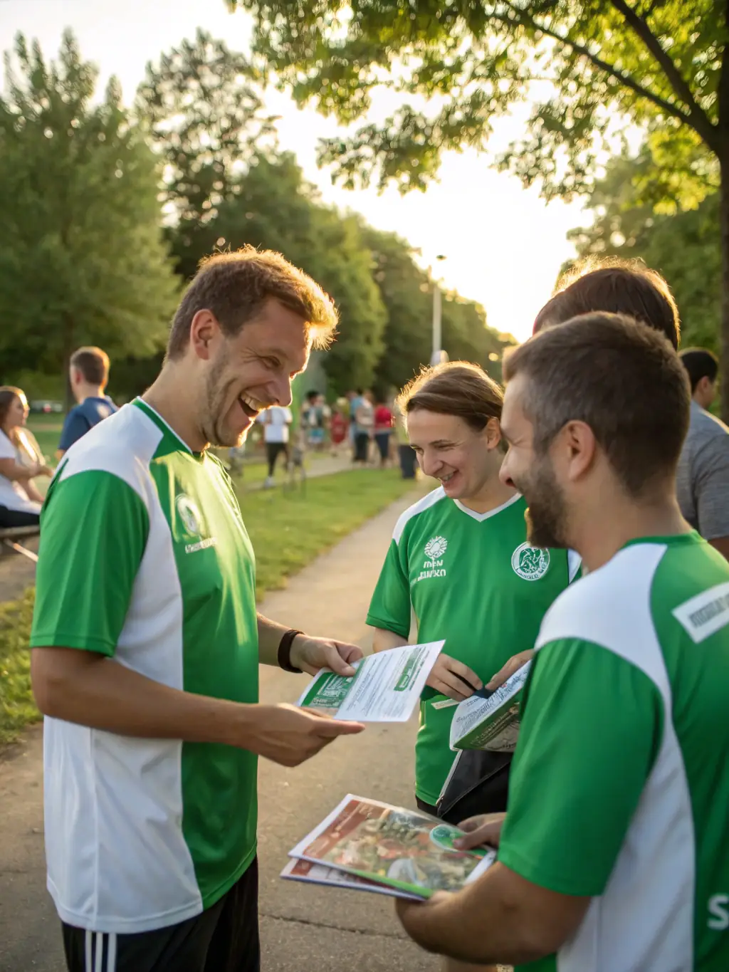 A photo of HBC NRJ SC members volunteering at a local community event, demonstrating the club's commitment to giving back.